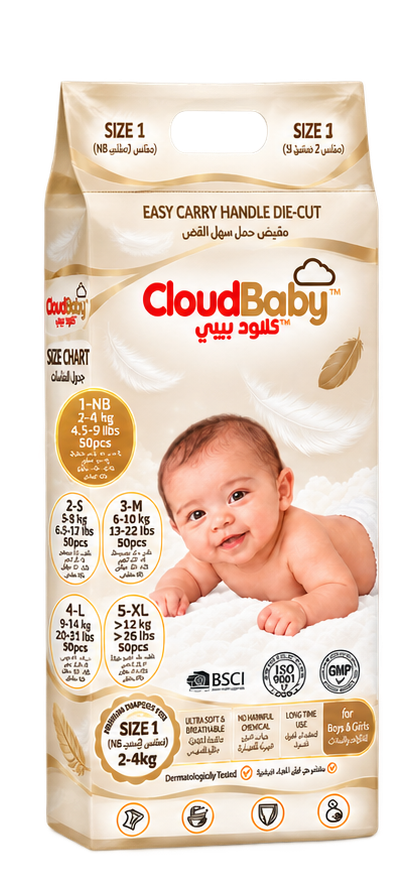 CloudBaby Size 1 Newborn (NB)